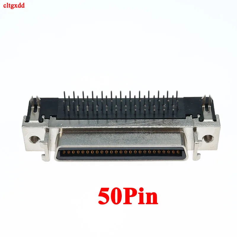 

1pcs MDR Servo driver SCSI Connector HPCN Slot Type 14/20/26/36/50 pin female plug 90 Degree right angle Through Holes pcb