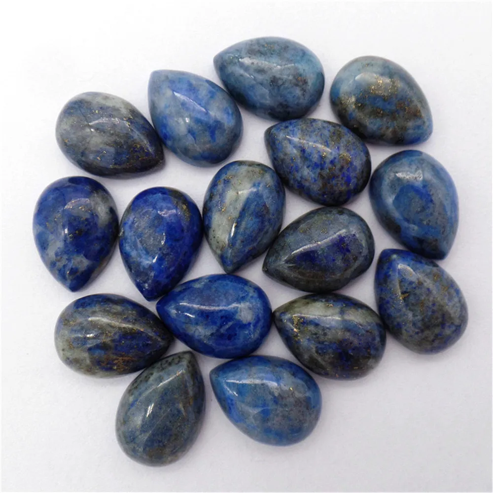 

10Pcs 14x10x6mm Wholesale Natural Blue Lapis Lazuli Teardrop Cab Cabochon DIY Jewelry Accessories S131