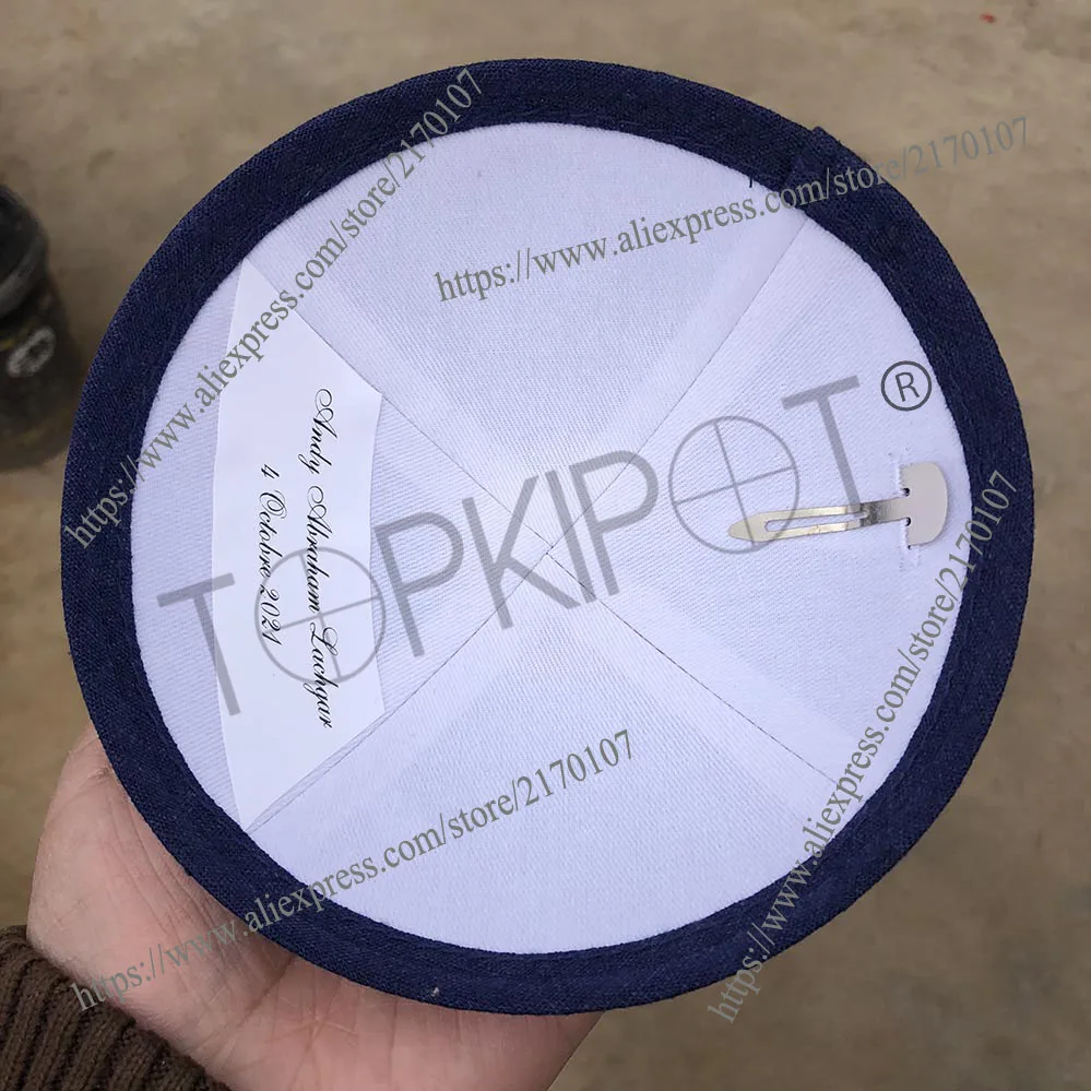 Слоновая кость липучка KIPOT с розовой вышивкой логотип для свадьбы|Мусульманская