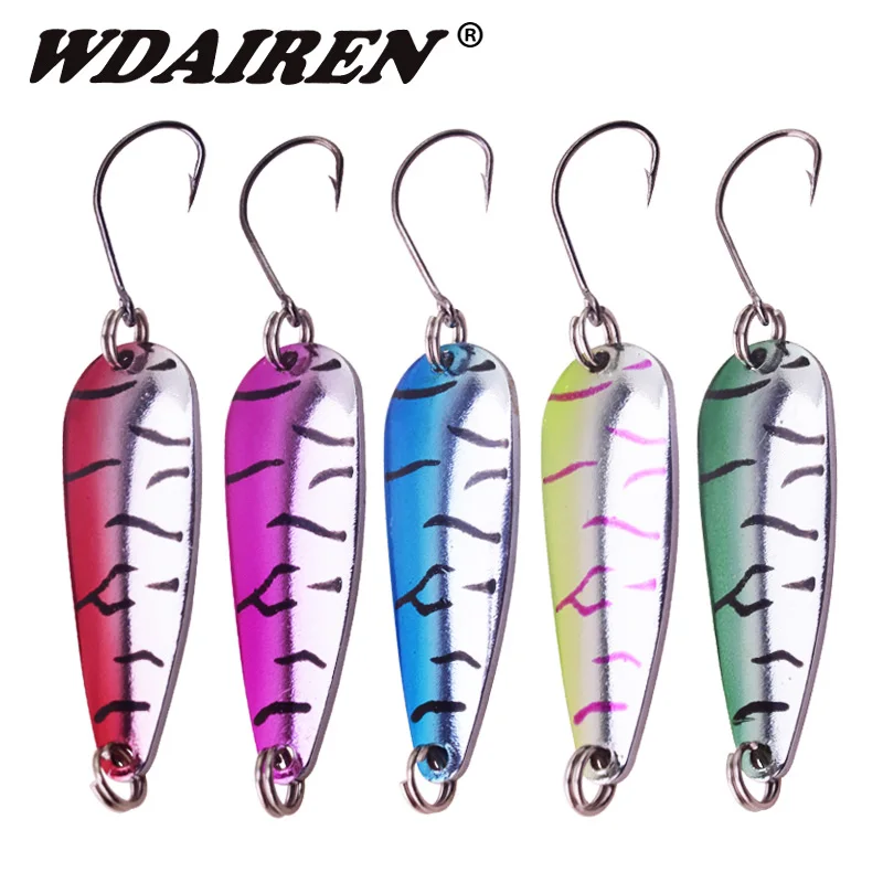 

1pcs Pesca Copper Spoon Bait 6g 45mm Metal Fishing Lure With Single Hook Hard Bait Lures Spinner For Trout Perch Chub Salmon