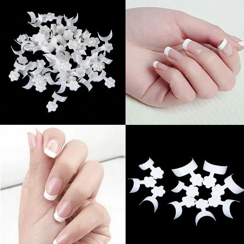 

500pcs Acrylic French Nail Tips Uv Gel Pure White DIY Nail Art Nails White Half Cover Artificial False Nail Manicure Salon Tools