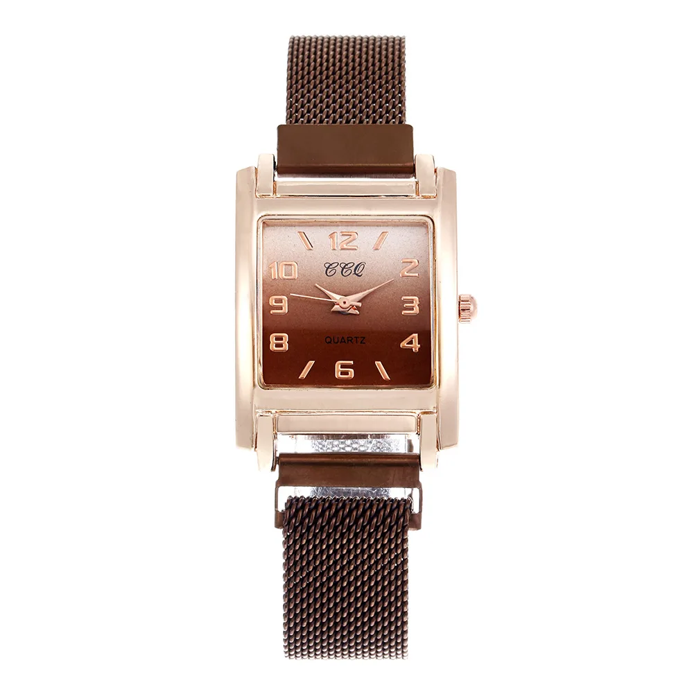 

100pcs / lot popular magnetic buckle net red leisure quartz women's watch creative rose gold digital versatile Watch