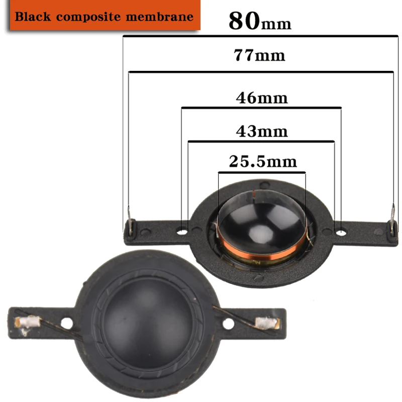 HIFIDIY LIVE 25.5mm Core Tweeter Voice Coil Membrane Silver composite Black Film Treble Speaker Repair accessories DIY Parts | Электроника