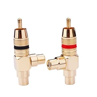 rca connector 1 male to 2 rca female f type converter gold plated av audio video splitter cable rca conversion adapter jack plug