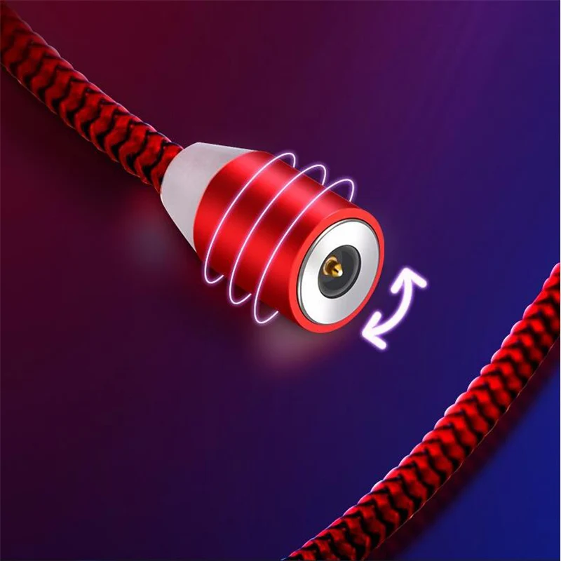 2 м Магнитный кабель Micro usb type C для iPhone xs samsung xiaomi Быстрая зарядка зарядного