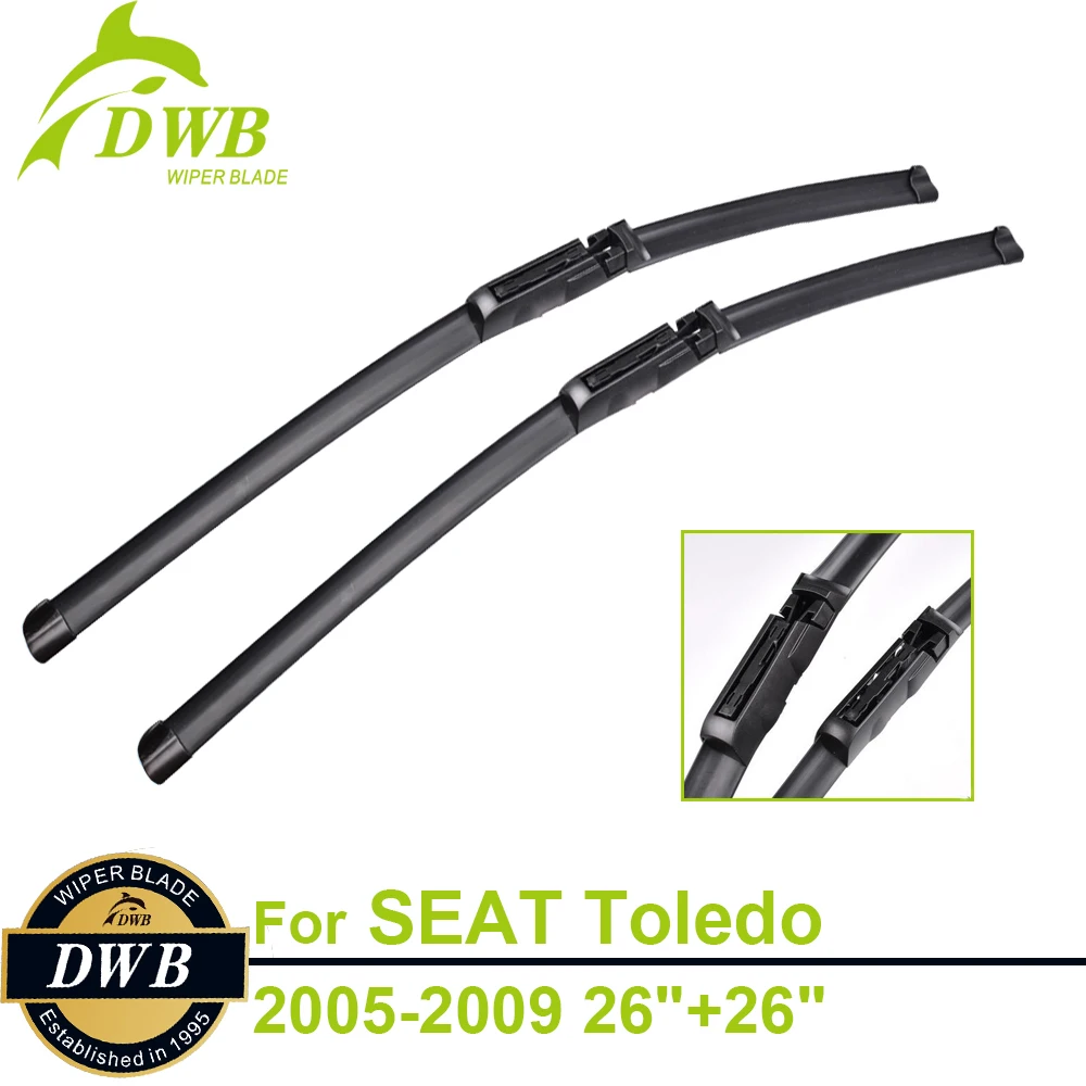 Щетки стеклоочистителя для SEAT Toledo 2005-2009 26 + дюймов 2 шт. бесплатная доставка лучшие