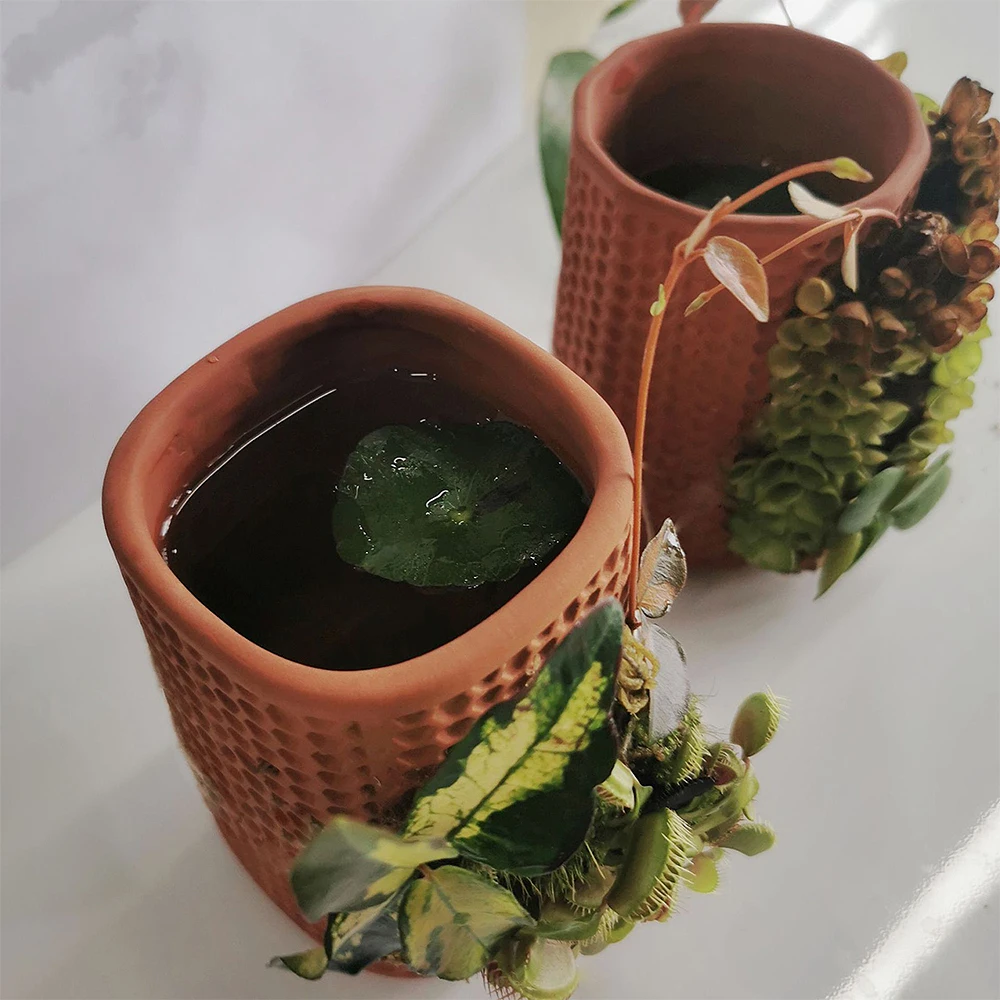 Самостоятельный цветочный горшок с системой полива керамические цветочные