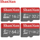 Карта памяти SD SHANDIAN, 32 ГБ, 16 ГБ, 64 ГБ, 128 ГБ, высокоскоростная, класс 10, TF-карта для смартфона