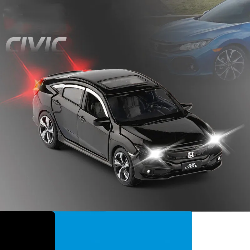 Высокая имитация литья под давлением модель автомобиля 2019 новый CIVIC 1/32