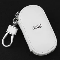 leather car key case remote control cover for jeep gladiator patriot cherokee wrangler free cherokee patriot compass