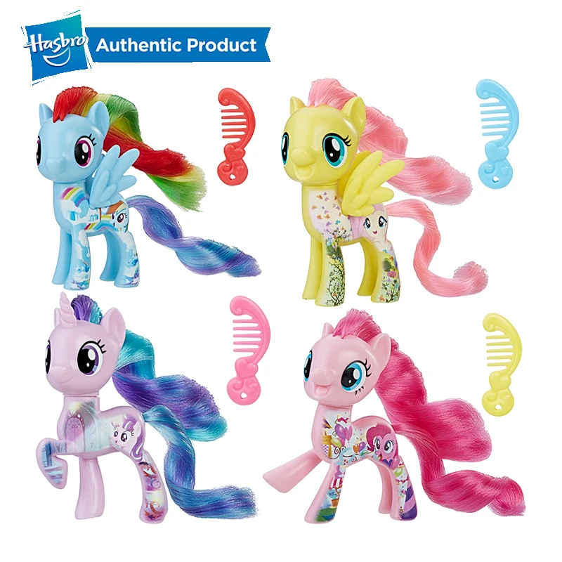 FurReal Friends, My Little Pony с рисунком из мультфильма «Мой Маленький Пони» друзей 3-дюймовая пленка маленькие пони всех цветов радуги; платье в серии «Lyra Heartstring редкость фигурка коллекционная игрушка