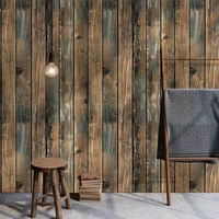 3d imitation wood grain thick wallpaper self adhesive waterproof desktop bedroom clothing store wall stickers