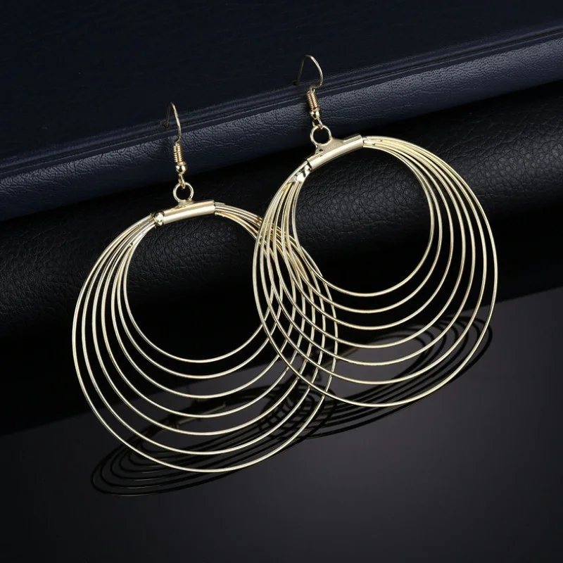 

Simple Creative Women Hollow Round Dangle Earrings Party Wedding fashion Jewelry