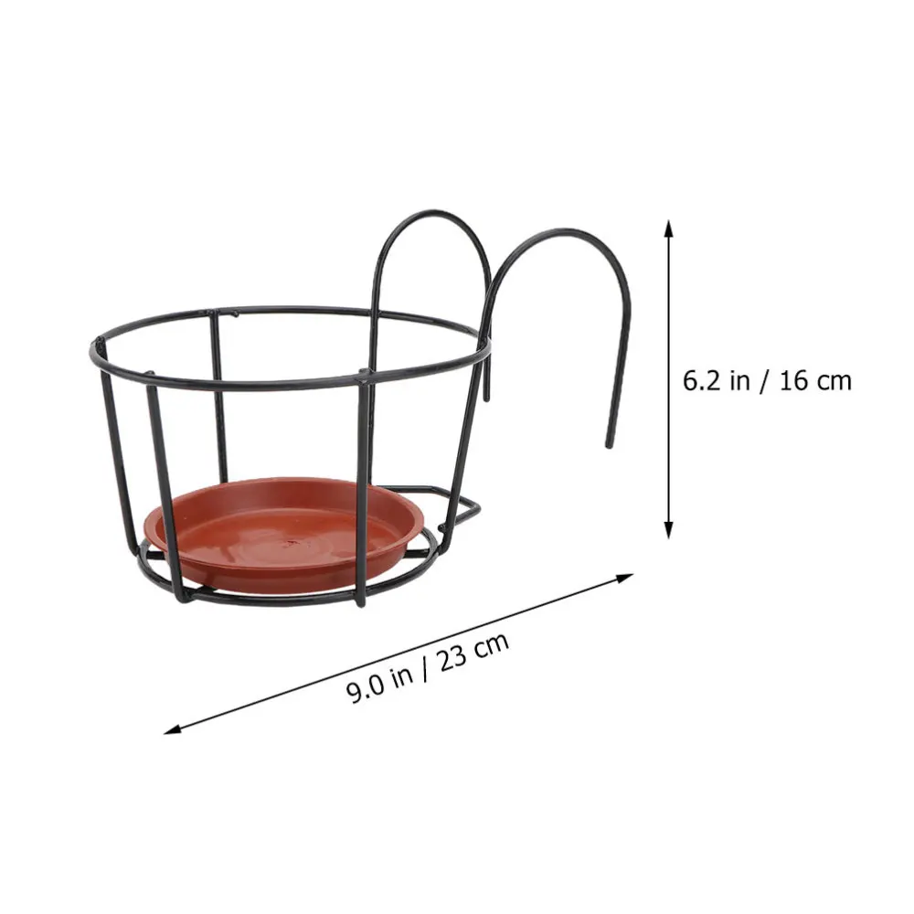 

5 Sets Iron Balcony Flower Stand hanging Flower Racks practical Flowerpot Holder
