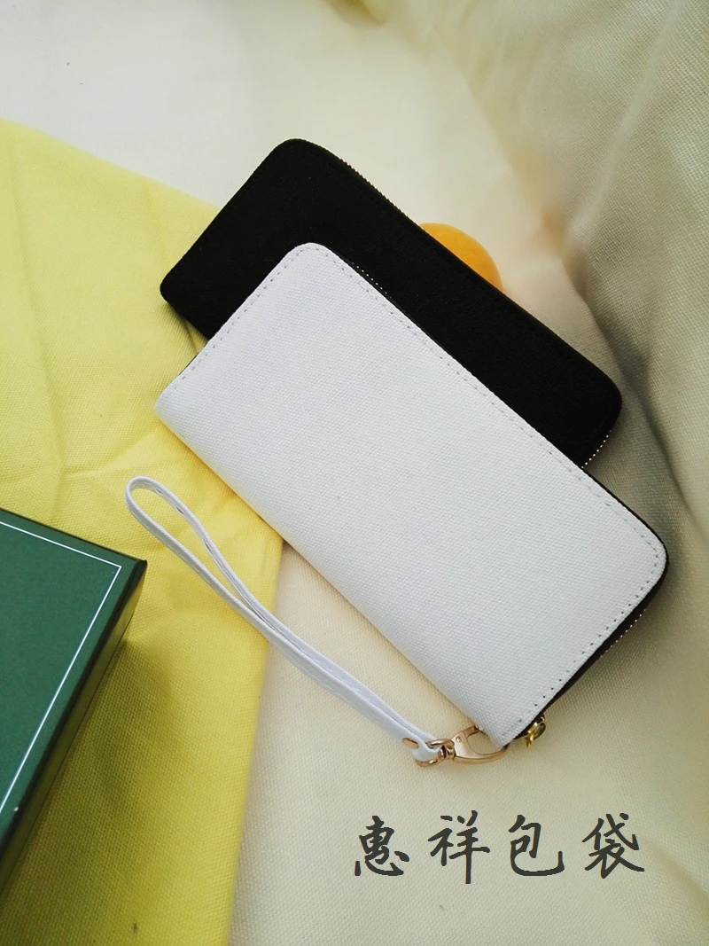 

Canvas Wallet Solid Color Zipper Bag Clutch Large Capacity Ladies