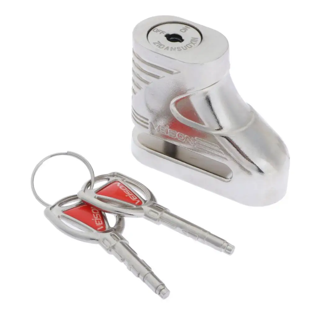 

Диск замок wiith 2 ключа, противокражный мотоцикл колеса навесной замок, 5 мм Диаметр Pin для велосипеда мотоцикл Скутер ATV