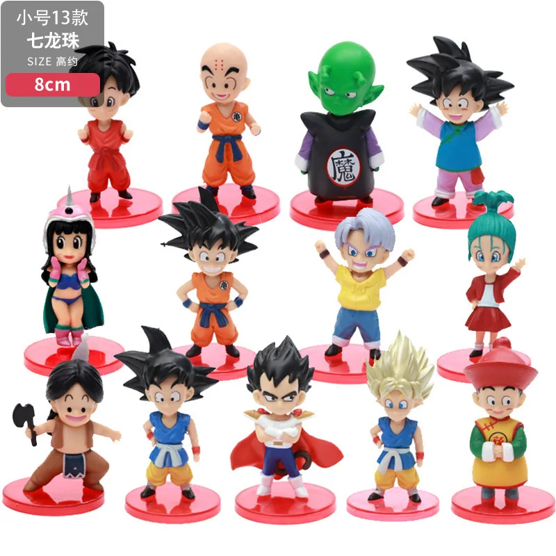 

Dragon Ball Anime Figure Son Goku Super Saiyan Dende Kulilin ChiChi Q Version Model DBZ Figurine PVC Statue Collection Toy Figma