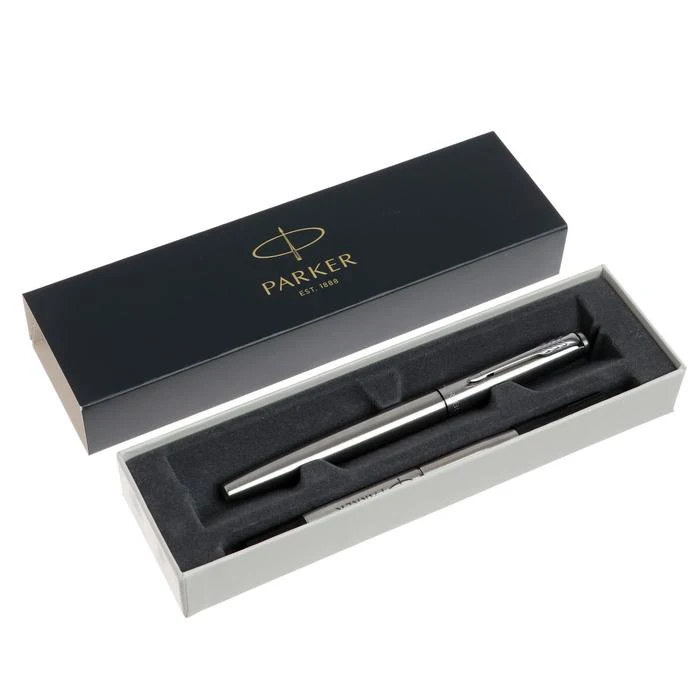 Ручка-роллер Parker Jotter Core T61 Stainless Steel CT F 0.5 мм корпус из нержавеющей стали чёрные