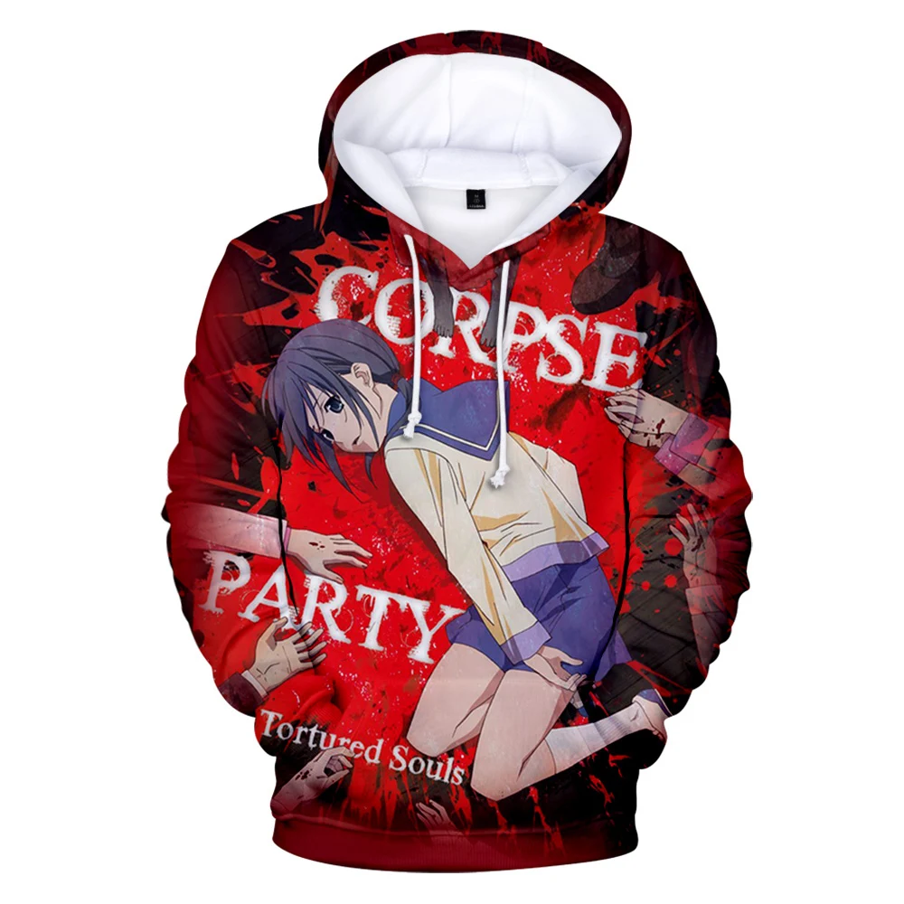 Fashion Cute 3D Sweatshirts Horror Game Corpse Party Blood Covered High Quality Hoodies Autumn Winter Men/Women Tops