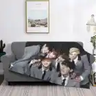 Легкое мягкое фланелевое одеяло для мальчиков с креативным дизайном Jungkook V Jimin Jhope Rm Suga Jin Festa2020 Kpop Army Taehyung