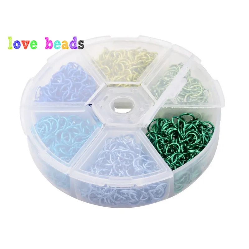 6 мм Смешанные Красочные Открытые Кольца разделенные кольца соединители для Diy