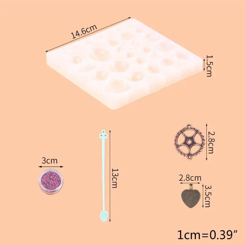 

1Set Silicone Crystal Epoxy Hanging Ornaments Mold Pendant Casting Mould Handmade DIY Crafts Jewelry Making Tools
