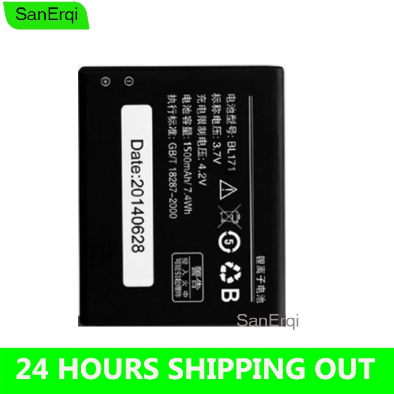 

Аккумулятор BL171 1500 мАч для Lenovo A319 A60 A500 A65 A390 A368 A390T A356 A370e