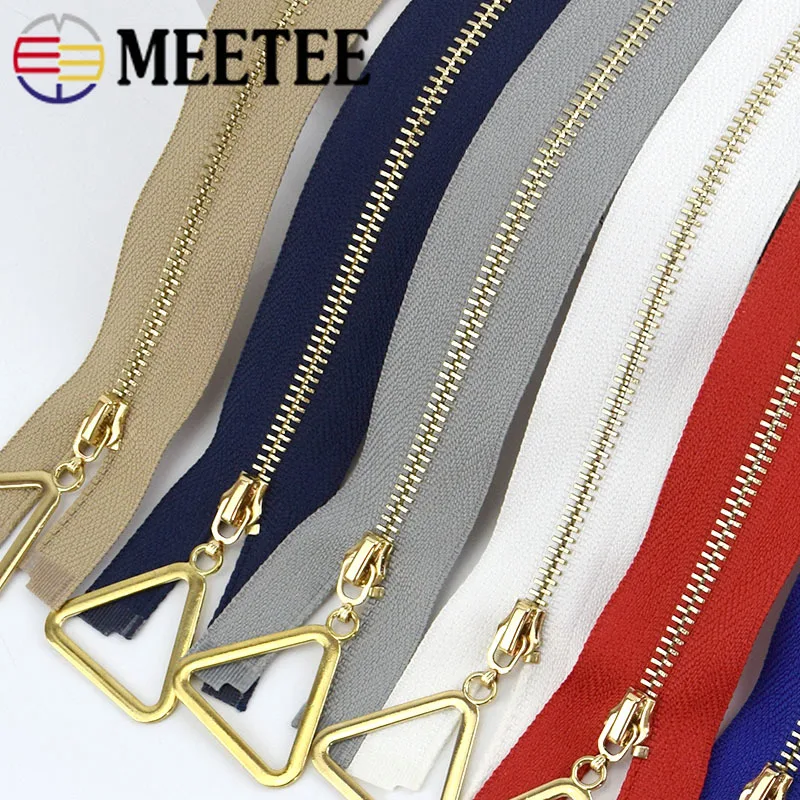 Meetee 2 шт. 50 см 3 # металлическая молния с автоматическим замком золотая сделай сам