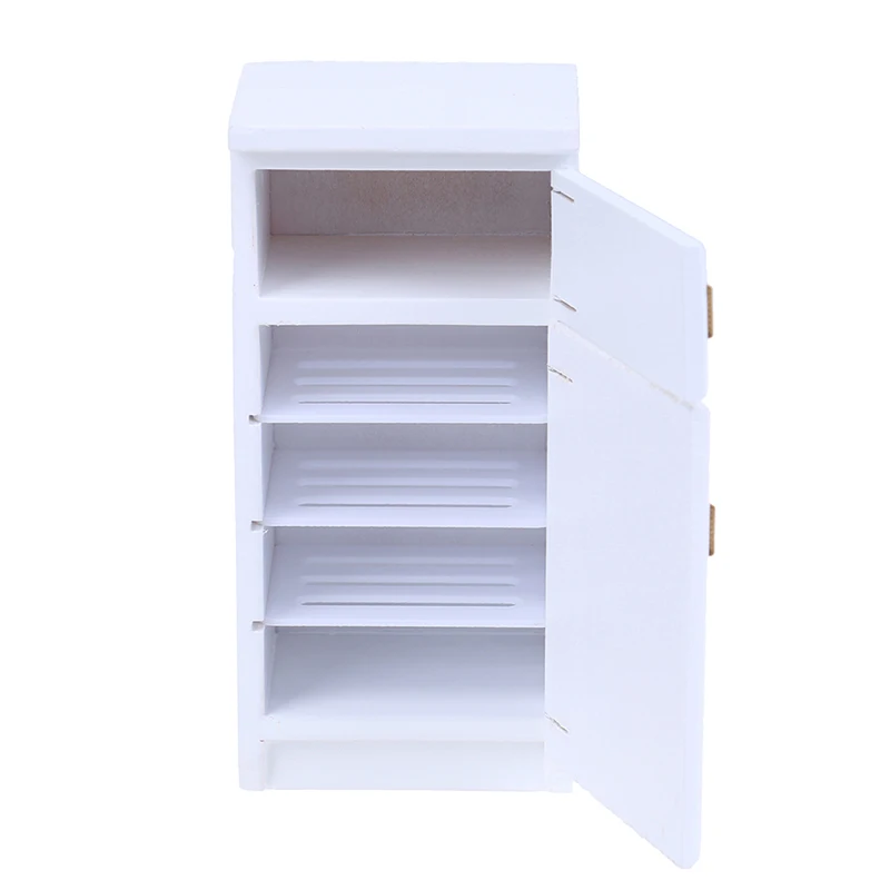 1:12 миниатюрный 2 двери холодильника кухонный холодильник кукольная мебель