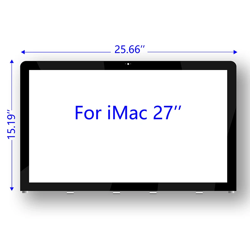 Лучшее качество новинка ЖК-стекло Для iMac 27 дюймов A1312 черная ЖК-передняя панель