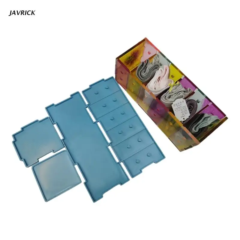 

X5QD 1 Set Domino Box Epoxy Resin Mold Storage Case Silicone Mould DIY Crafts Jewelry Container Home Decoration Mold