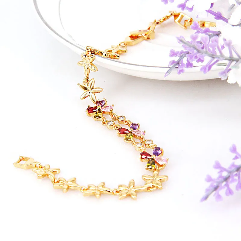 Романтический цветной браслет jinzeyi с кристаллами Корейская версия