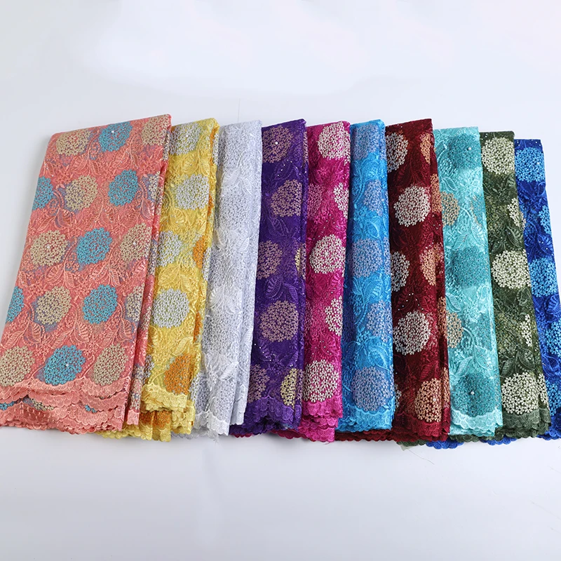 Горячая Распродажа африканская кружевная ткань высокого качества с вышивкой