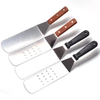 stainless steel grill spatula kitchen steak frying shovel pancake egg flipping spatula with wood handle kitchen utensil supplies