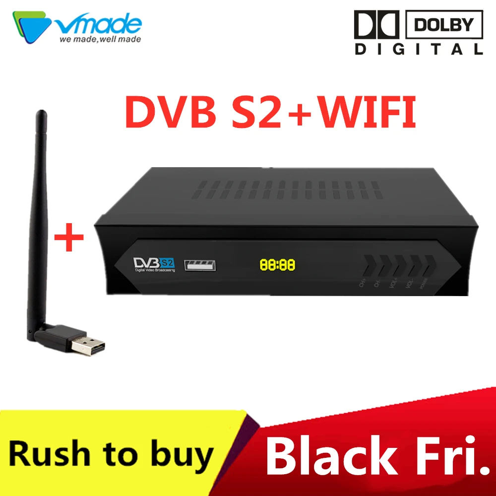 Full hd цифровой ТВ-приставка DVB-S2 HD приемное устройство спутниковый приемник FTA ТВ-тюнер DVB S2 декодер Поддержка Dolby Youtube TP tv USB Запись
