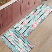 outdoor entrance doormats flower wood board pink kitchen bathroom long non slip rug living room bedroom welcome carpet