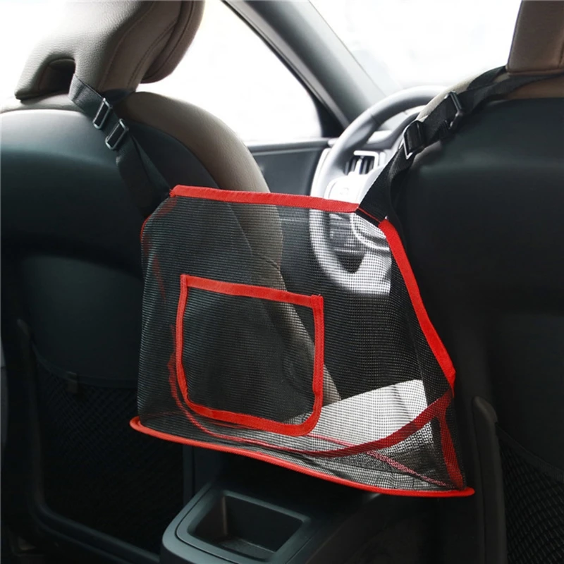 

Car Net Pocket Seat Back Mesh Organizer Handbag Holder Bag Barrier of Backseat R3MD