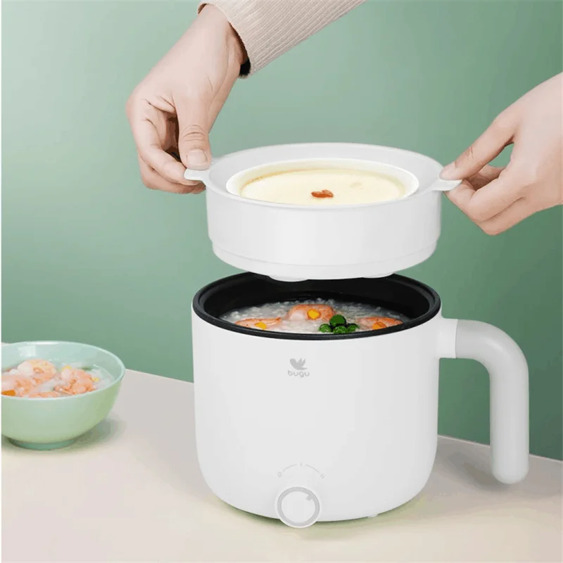 

220V 800ML Mini Electric Cooking Machine Hot Pot Stainless Steel/Non-Stick Inner Available Multi Cooker Rice Cooker With Steamer