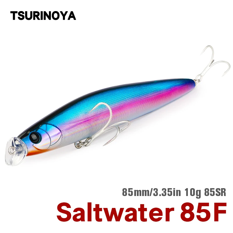 

TSURINOYA DW80 Floating Fishing Lure 85mm 10g Minnow Hard Lure 10 Color Good Action With Hook ABS Plastic Isca Artificial Leurre