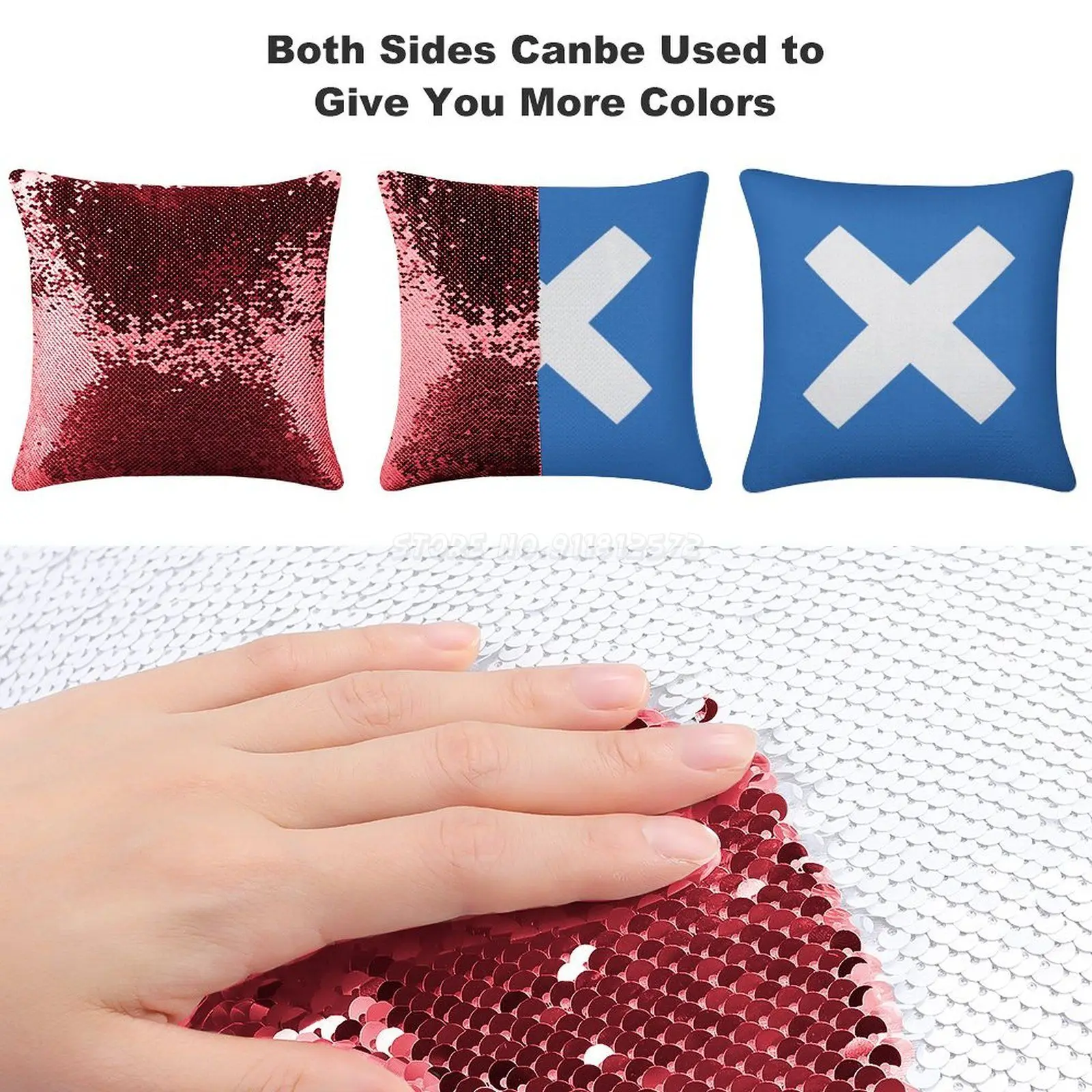 Наволочка с пайетками украшение для дома и кафе сменная цветная наволочка Чоппер