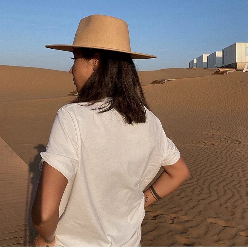 Фетровая шляпа с широкими полями для мужчин и женщин Классическая фетровая котом