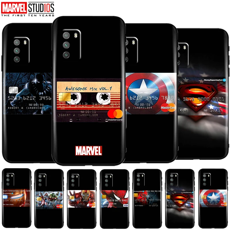 

Marvel Phone Case For Xiaomi Poco M3 M3 Pro 5G Funda Cover Avengers Iron Man SpiderMan Captain America Hulk Thor