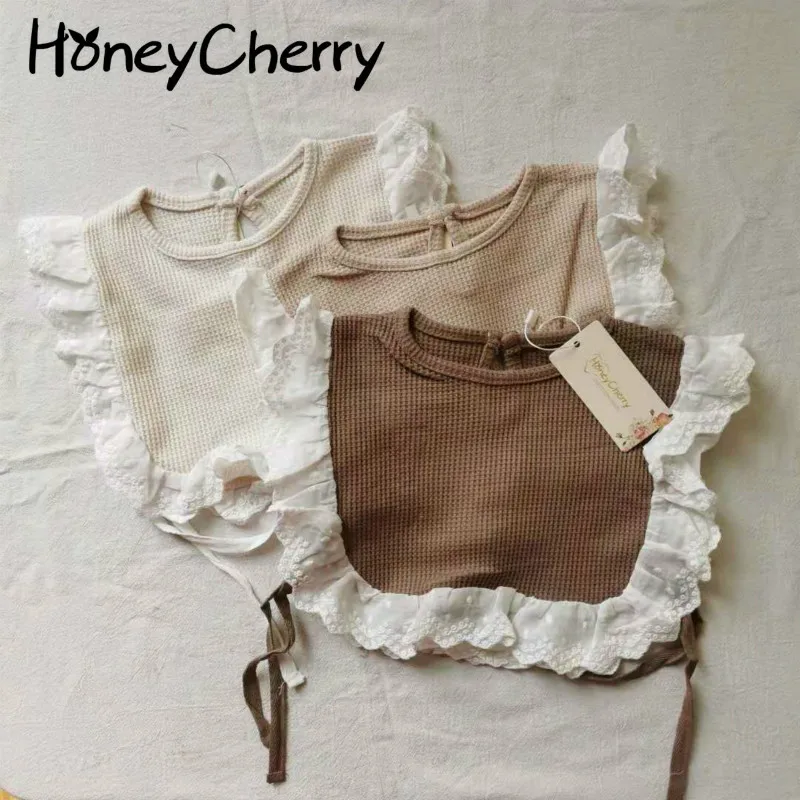 HoneyCherry-babero de algod&oacute;n para beb&eacute;, ropa de beb&eacute;, toalla de Saliva para beb&eacute;-0