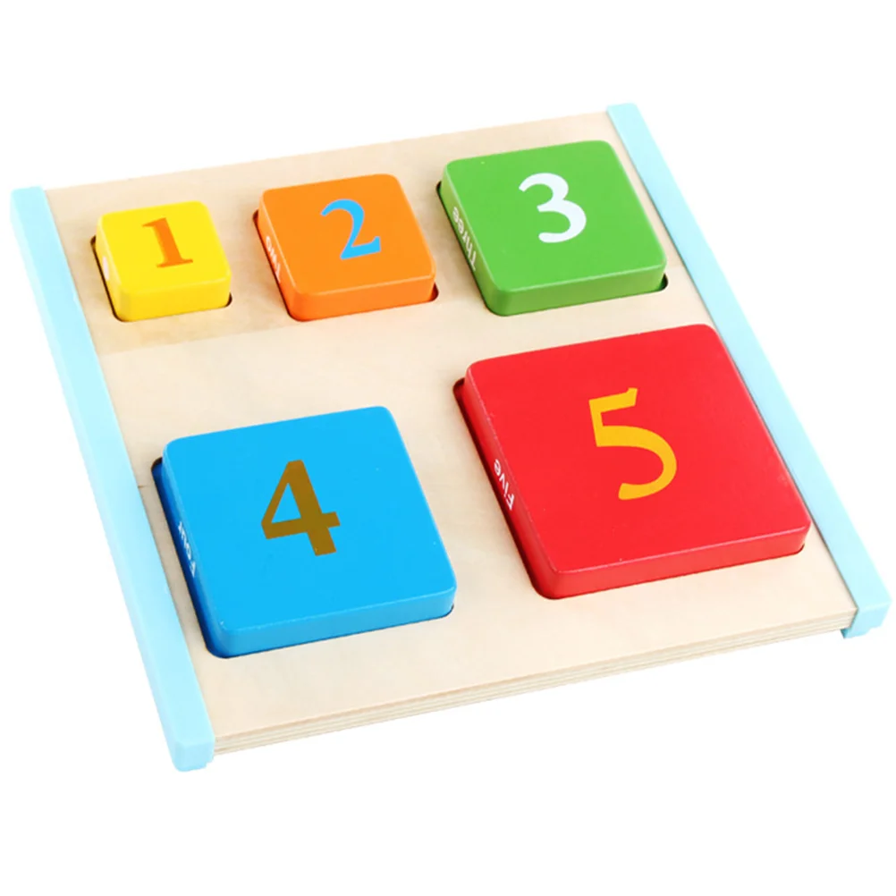 

1 Set of Wooden Digital Building Blocks Baby Letter Cognition Stacking Toys