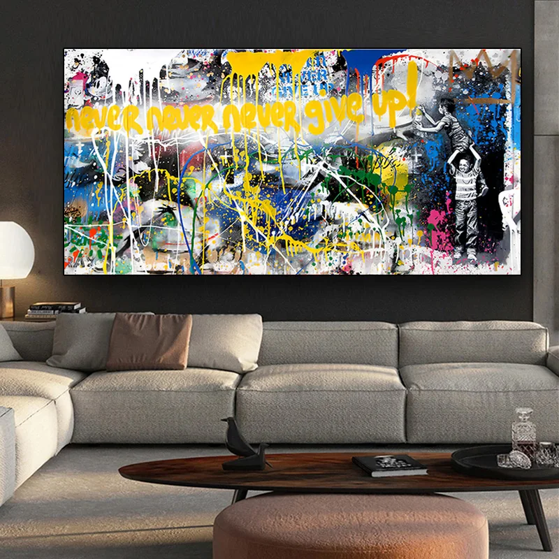 

Graffiti Art Painting Abstract Figure Pop Art Street Printing Canvas Painting Oil Painting Room Living Room Decoration Wall Art