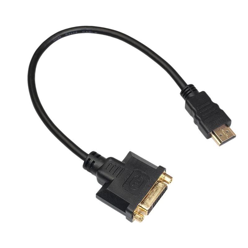 

Высокое качество 1 фут. 0. HDMI/DVI DVI-D DVI 24 + 5 адаптер позолоченный преобразующий кабель женский кабель для HDTV 1080P HD конвертер адаптер