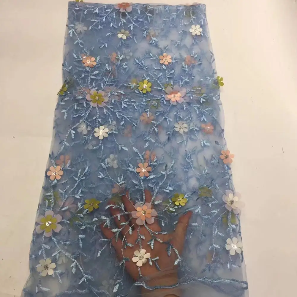 11 цветов на выбор Новое поступление вышитая сетчатая кружевная ткань с объемным