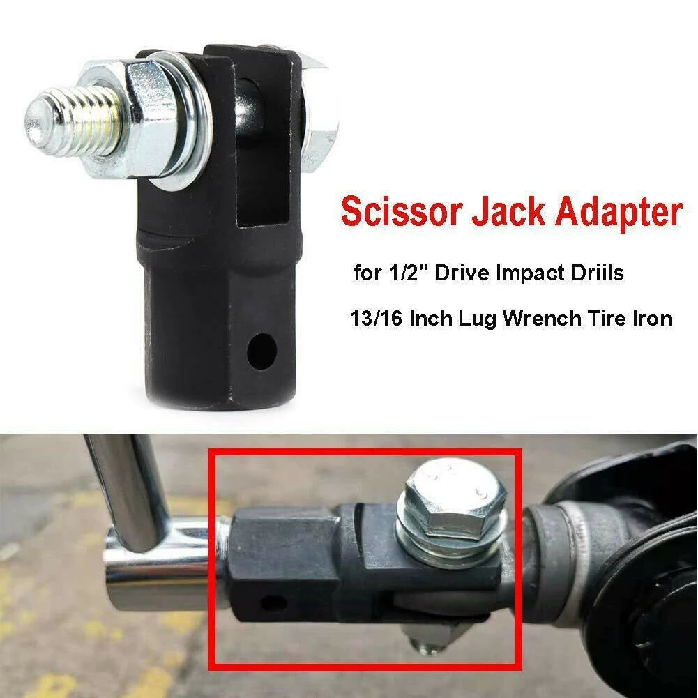 

IJA001 Accessory 0.5 Inch Practical Car Repairing Maintainence Scissor Jack Adaptor Easy Install Direct Fit Replacement Parts