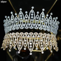 new full cubic zirconia tiaras for wedding cz princess queen bridal crowns sweet 16 party pageant headpieces hair accessories