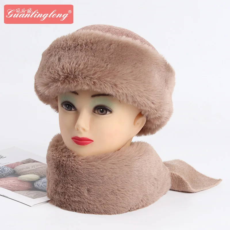 

2021 New Popular Bucket Hat Women's Wool Knitted Hat Autumn and Winter Warm